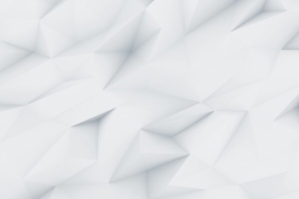 Un fond abstrait blanc et gris clair avec des formes géométriques polygonales.